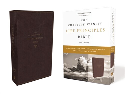 Kjv, Charles F. Stanley Life Principles Bible, 2nd Edition, Leathersoft, Burgundy, Comfort Print: Growing in Knowledge and Understanding of God Throug (Imitation Leather, 2)