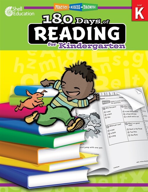 180 Days of Reading for Kindergarten: Practice, Assess, Diagnose (Paperback)
