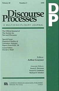 Empirical Studies of Literature: Selected Papers from Igel 98. a Special Issue of Discourse Processes (Paperback)