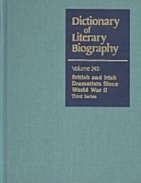 Dlb 245: British and Irish Dramatists Since World War II, Third Series (Hardcover)