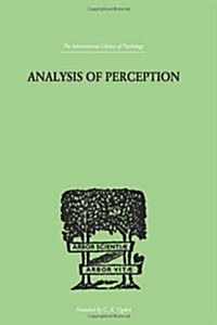 Analysis of Perception (Hardcover, Reprint)
