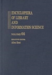 Encyclopedia of Library and Information Science: Volume 66 - Supplement 29 - Automated System for the Generation of Document Indexes to Volume Visuali (Hardcover)