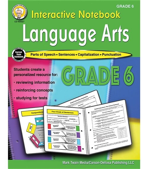 Interactive Notebook: Language Arts Resource Book, Grade 6 (Paperback)