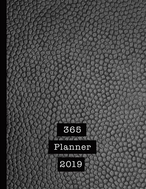 365 Planner 2019: Mens Professional Planner for All Your Diary and Organisational Needs- Black Leather Effect (Paperback)