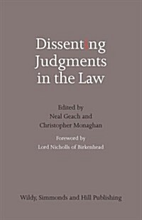 Dissenting Judgments in the Law (Hardcover)