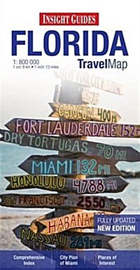 Insight Guides Travel Map Florida (Sheet Map, 4 Revised edition)