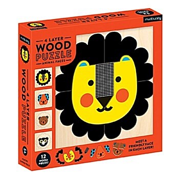 Animal Faces 4 Layer Wood Puzzle (Other)