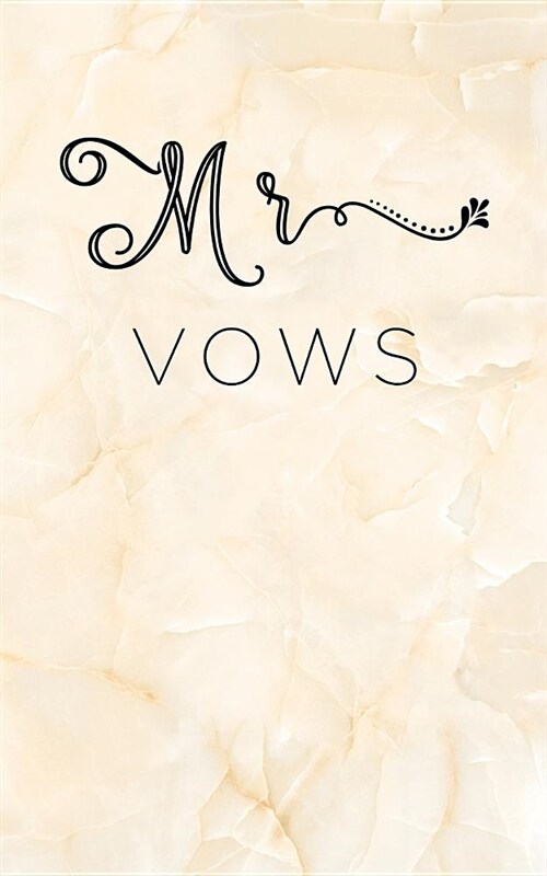 MR Vows: Vow Notebook: Blank Lined Writing Journal for Bride and Groom: Marble Design (Paperback)