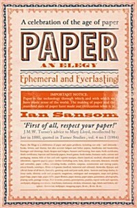 Paper: An Elegy (Hardcover)