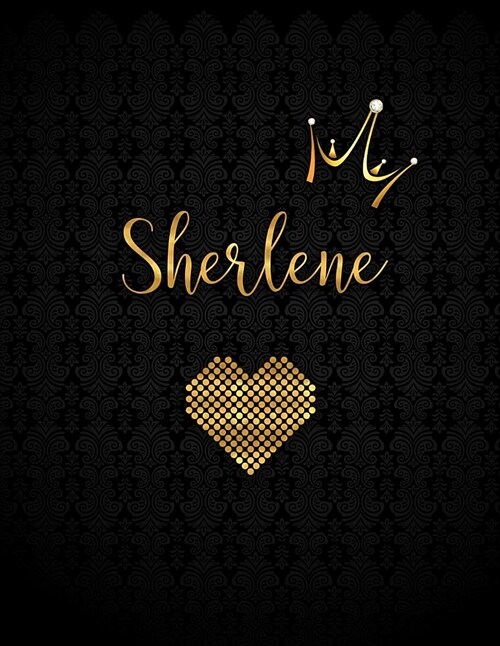 Sherlene: Personalized Lined Black Journal with Inspirational Quotes (Paperback)