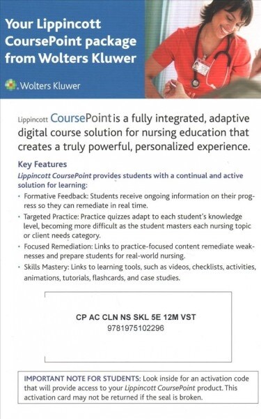 Lippincott Coursepoint for Taylors Clinical Nursing Skills (Other, 5, Fifth, 12 Month)