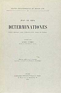 Jean de Ripa: Determinationes (Paperback)