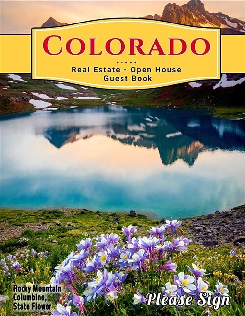 Colorado Real Estate Open House Guest Book: Spaces for Guests (Paperback)