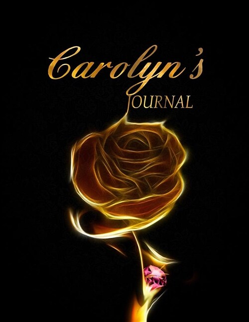 Journal: 8.5x11 Journal, Notebook, Diary Keepsake for Women & Girls! Beautiful Gold on Black Namesake Journal to Write in for W (Paperback)