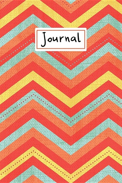 Journal: Zigzag Wave Colorful Pattern (Composition Book, Notebook) (Paperback)