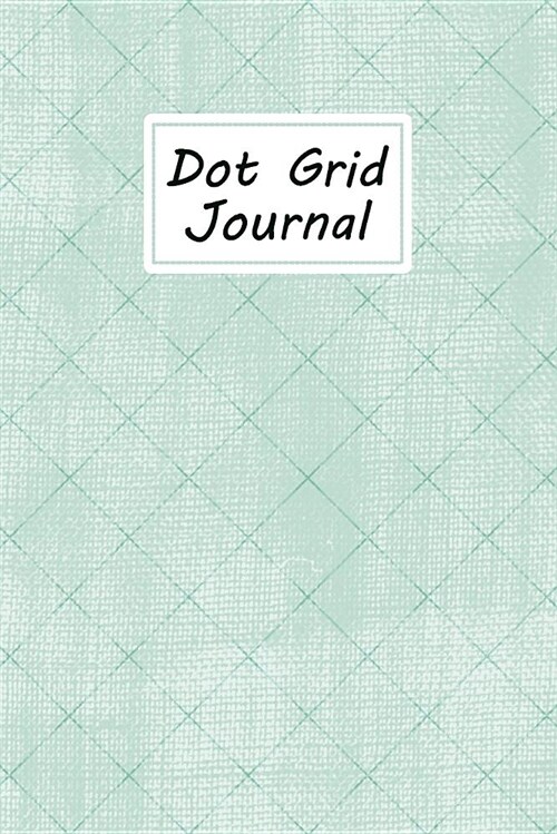 Dot Grid Journal: Dotted Matrix Notebook - Blue Green Aqua Diamonds Pattern (Paperback)