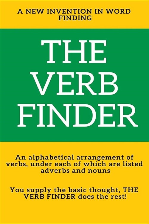 The Verb Finder (Paperback)