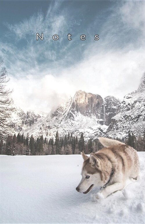 Notes: Husky in the Snow - 5.06x7.81 (12.85x19.84cm) Journal/Diary/Lists. (Paperback)