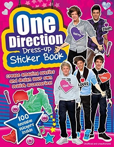 One Direction: Dress-Up Sticker Book (Paperback)