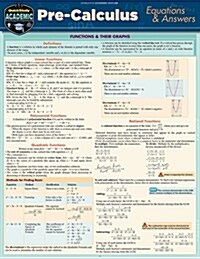 Pre-Calculus Equations & Answers: A Quickstudy Laminated Reference Guide (Other, First Edition)