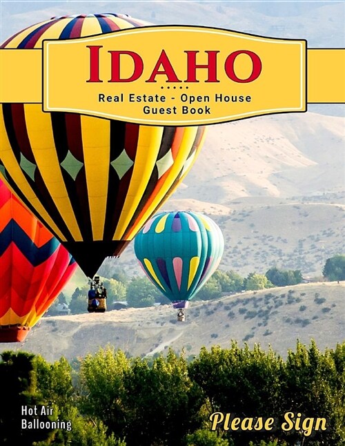 Idaho Real Estate Open House Guest Book: Spaces for Guests (Paperback)