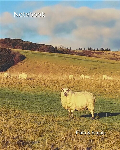 Notebook: 70 Pages, English Countryside, South Downs, England. Farmers, Students Notebook, Journal, Ruled / Lined 8 X 10 (Paperback)