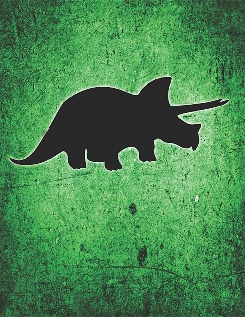 Triceratops Dinosaur Green Journal Notebook: Medium College Ruled Notebook, 140 Page, Lined 8.5 X 11 in (21.59 X 27.94 CM) (Paperback)