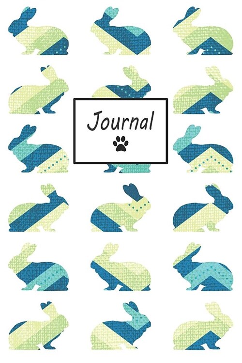 Journal: Rabbit Pattern - Blank Lined Journal (Composition Book, Notebook) (Paperback)