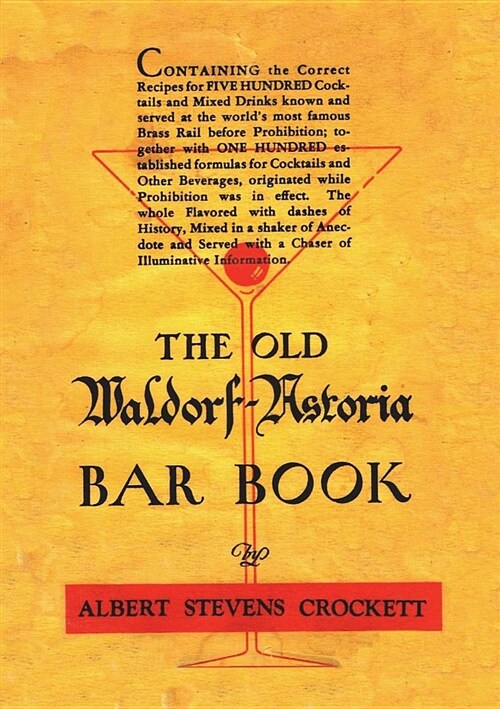 The Old Waldorf Astoria Bar Book 1935 Reprint (Paperback)