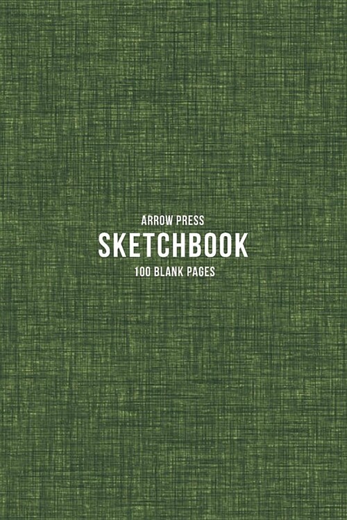 Sketchbook: Classic Medium Blank Notebook for Drawing Doodling and Sketching Green Textured Design (Paperback)