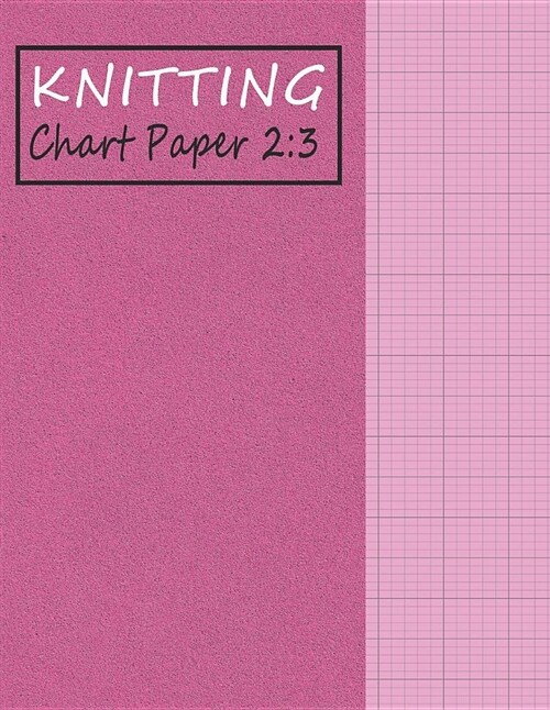 Knitting Chart Paper 2: 3: Blank Graph Notebook Ratio 2:3 - Red (Paperback)