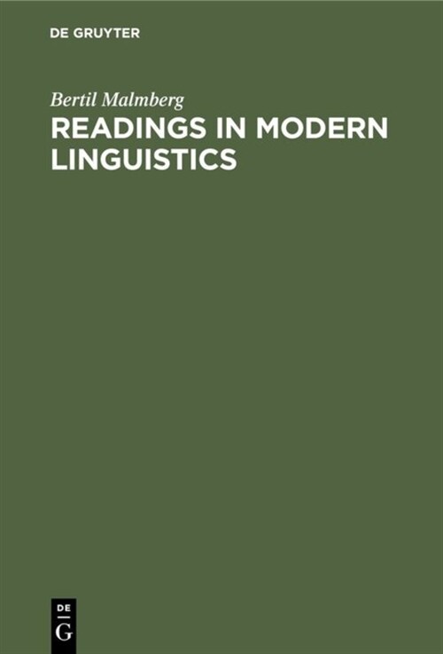 Readings in Modern Linguistics: An Anthology (Hardcover, Reprint 2019)