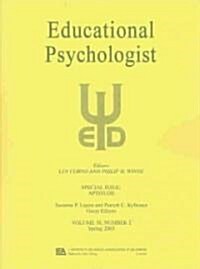 Aptitude: A Special Issue of Educational Psychologist (Paperback)