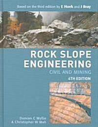 [중고] Rock Slope Engineering : Civil and Mining (Hardcover, 4 Revised edition)