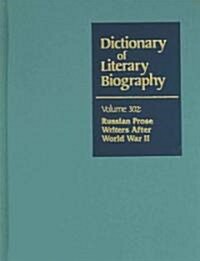 Dlb 302: Russian Prose Writers Since World War II (Hardcover)