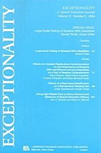 Large-Scale Testing of Students with Disabilities: A Special Issue of Exceptionality (Paperback)