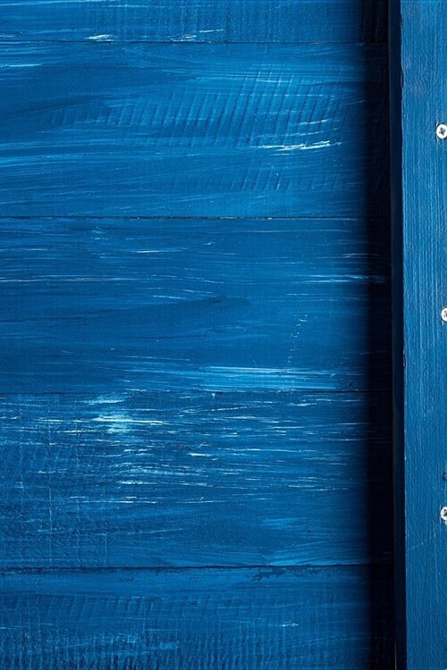 Carnet de Notes: Petit Journal Personnel de 121 Pages Blanches Avec Couverture Bois - Peinture Bleue (Paperback)
