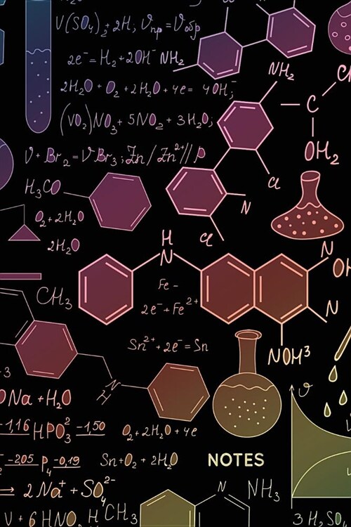 Notes: Lined Notebook Journal - Chemistry Equations Rainbow (Paperback)