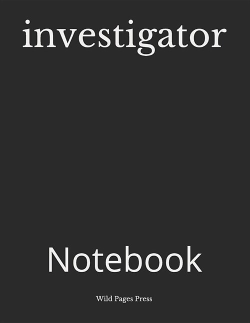 Investigator: Notebook (Paperback)