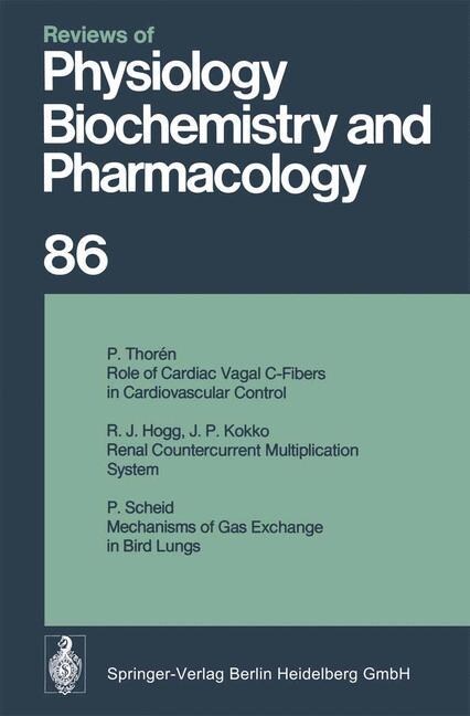 Reviews of Physiology, Biochemistry and Pharmacology: Volume: 86 (Paperback, Softcover Repri)