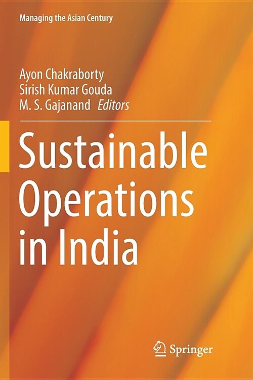 Sustainable Operations in India (Paperback)