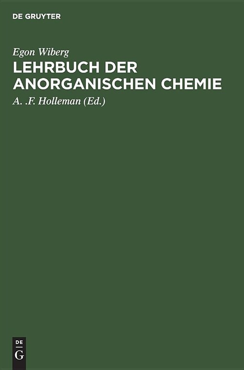 Lehrbuch der anorganischen Chemie (Hardcover, 47, 47. 56., Sorgfa)