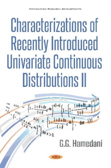 Characterizations of Recently Introduced Univariate Continuous Distributions (Hardcover)