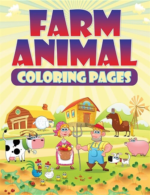 Farm Animal Coloring Pages (Paperback)