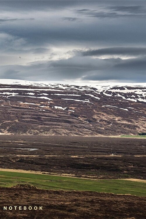 Notebook: Lined Journal Snowy Volcanic Iceland Landscape (Paperback)