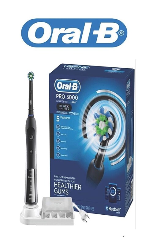 Oral B: Oral-B Pro 5000 Smartseries Electric Toothbrush with Bluetooth Connectivity, Black Edition (Powered by Braun) (Paperback)