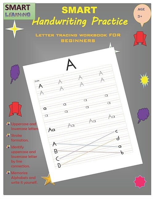 Smart Handwriting Practice: Letter Tracing Workbook for Beginners (Paperback)