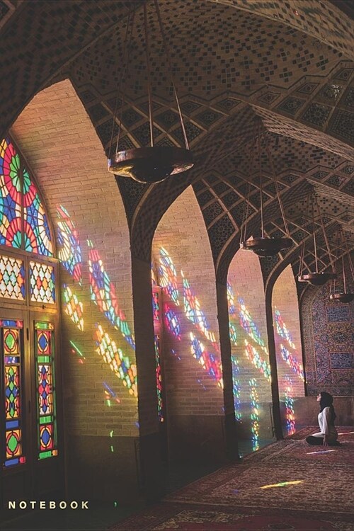 Notebook: Lined Journal Colorful Praying Pink Mosque, Iran (Paperback)