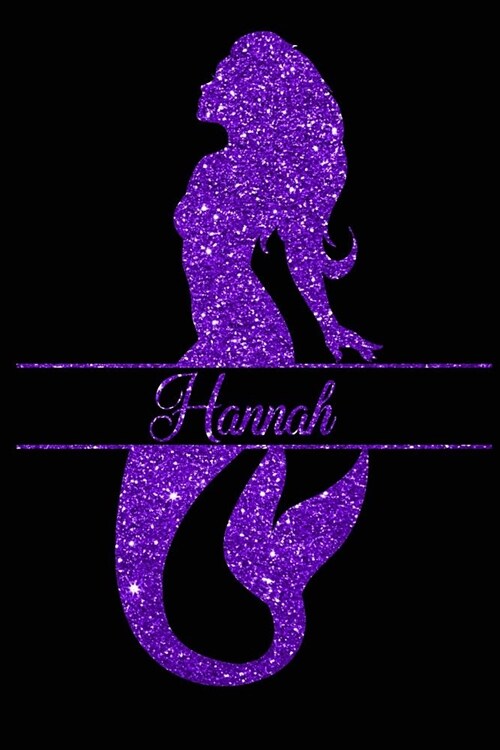 Mermaid Hannah Journal: College Ruled Notebook Composition Book Diary Purple (Paperback)