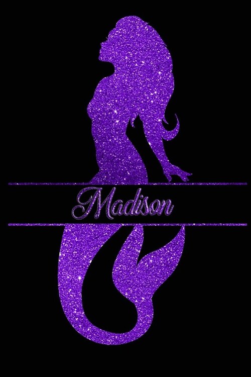 Mermaid Madison Journal: College Ruled Notebook Composition Book Diary Purple (Paperback)